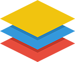 graphic: icon with 3 coloured layers